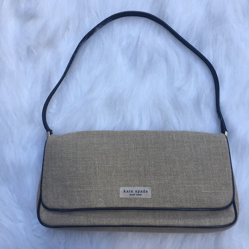 Kate Spade ♠️ Taupe Linen Handbag
